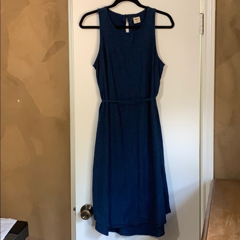 Gap cotton indigo midi dress